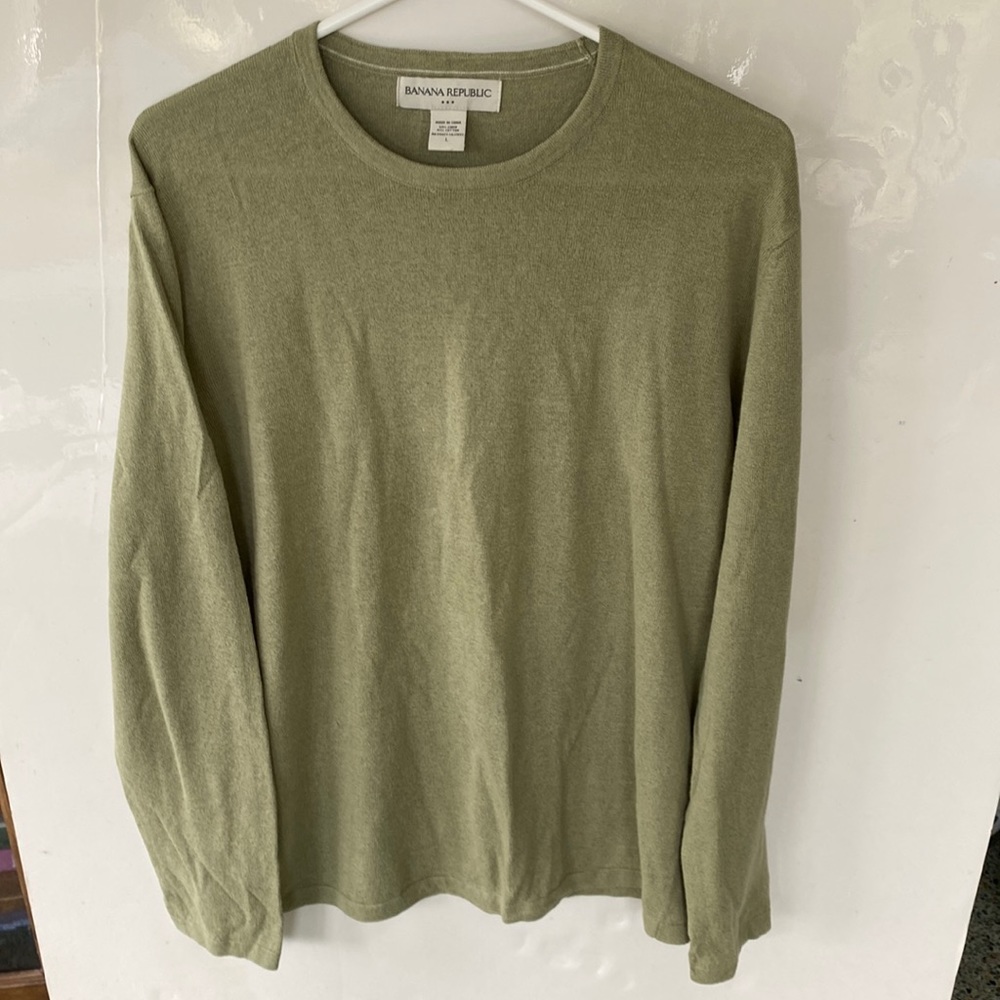 Mens BANANA Republic pull-over lightweight sweater, like new, size Large